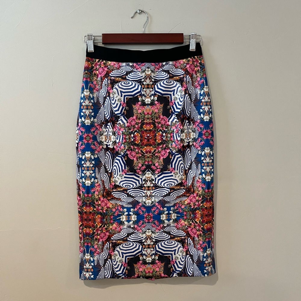 Milly Umbrella Pencil Skirt